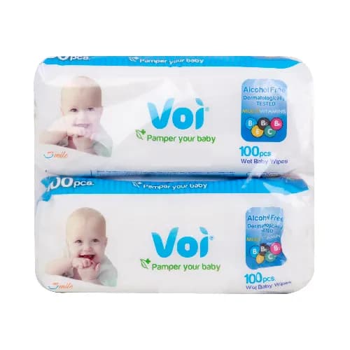 Voi Baby Wet Wipes Skin Balance 2 x 100 Pieces