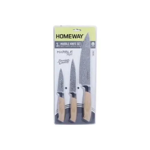 Homeway 3Pcs Marble Knife Set Hw2067