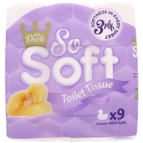 Little Duck Soft Toilet Tissue 3Ply 9 Pieces