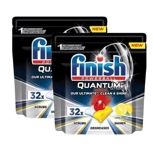 Finish Dishwashing Tablet Quantum Ultimate Lemon 32Sx2 @Sp