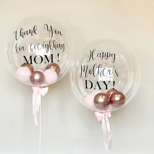 Set 2 pcs transparent customized balloon