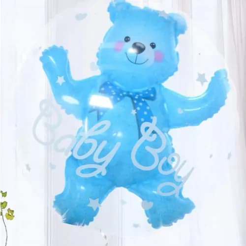 Cute Blue Bear Helium Balloon