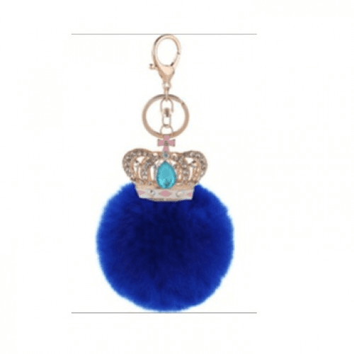 Precise Diamond Large Crown Ball Keychain (Blue)