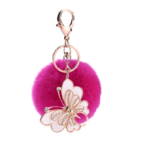 Butterfly Keychain (Dark Pink)