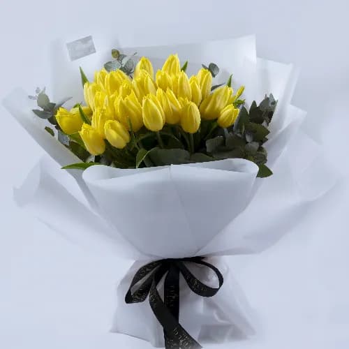 Yellow Magic Tulips Bouquet