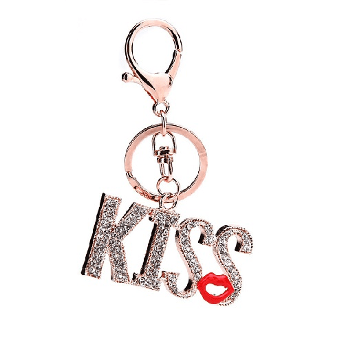 Rhinestone Kiss Keychain