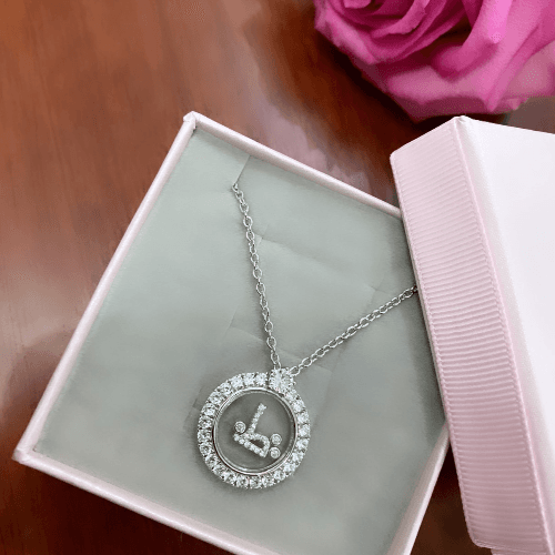 Sterling Silver Letter Necklace    ط