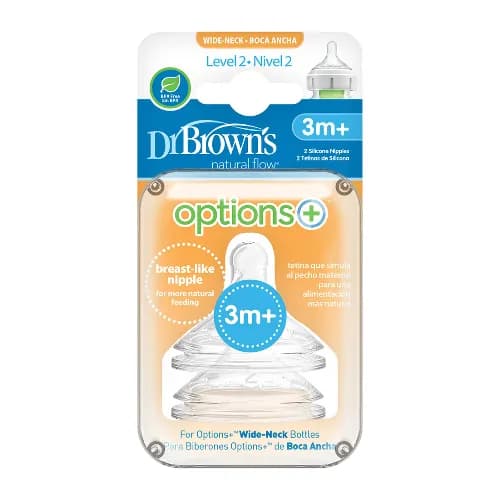 Dr. Brown's Level 2 Silicone Wide Nipple 2X (3m+)
