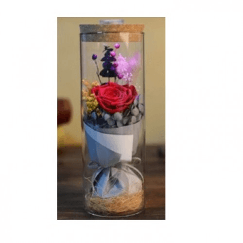 Red Roses In A Glass Jar