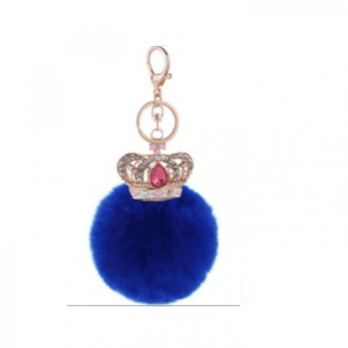 Precise Diamond Large Crown Ball Keychain (Blue)