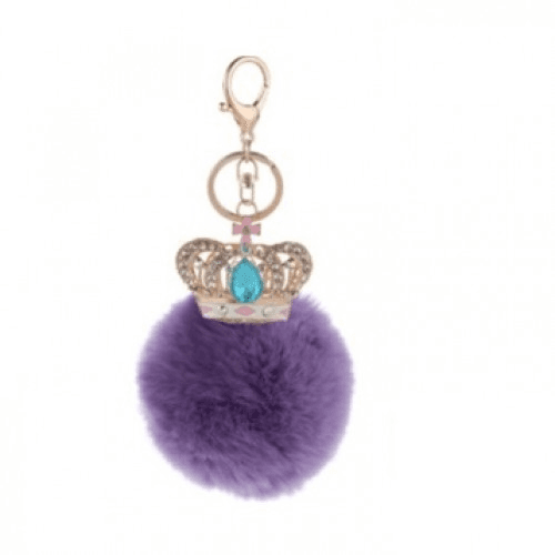 Precise Diamond Large Crown Ball Keychain (Violet)