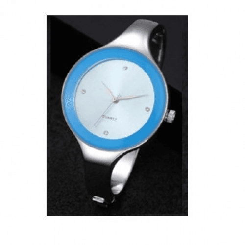 Kimio Charm Bling Elegant Women Lady Dial Bangle Bracelet Quartz Wrist Watch Blue