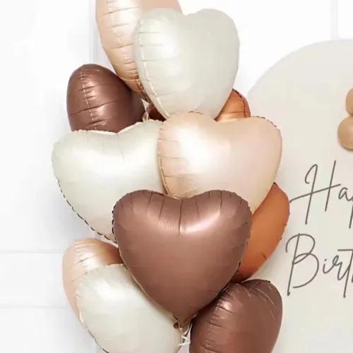 Set Heart Shape Helium Balloon-7 Pcs