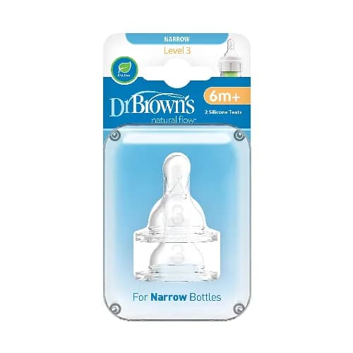 Dr. Brown's Level 3 Silicone Narrow Nipple 2X (6m+)
