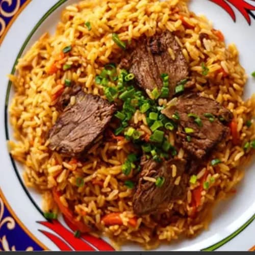 Rice With Tikka Kabab