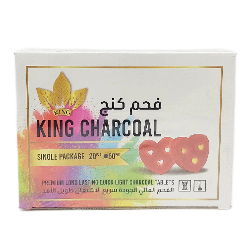 King Charcoal Heart 20Pcs Kch-20