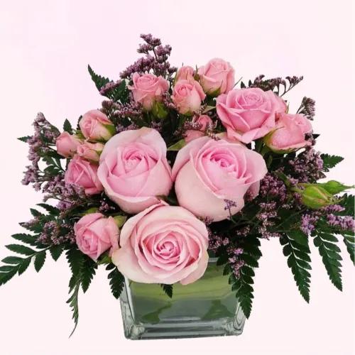 Pink Rose  Vase Code.1001