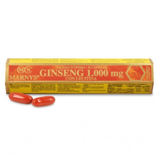 Marnys Ginseng 1000 Mg With Lecithin 30 Capsules