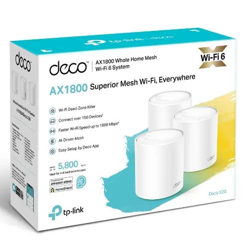 Deco X20 | AX1800 Whole Home Mesh Wi-Fi 6 System (3 Pack)