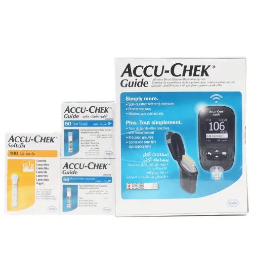 Accu Chek Guide Kit Machine + 100 Strips + 100 Lancets