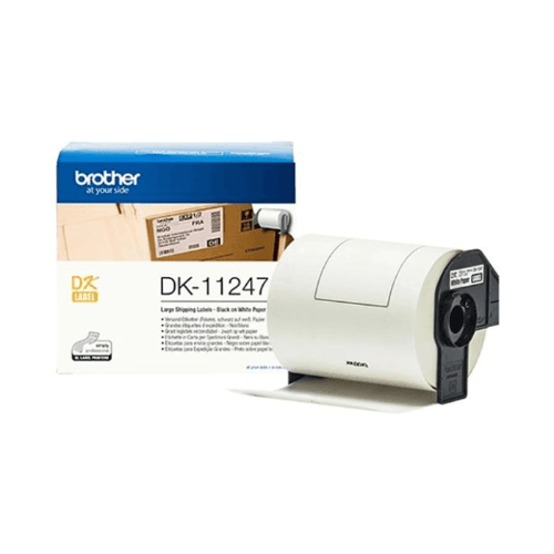 Brother Dk 11247 Label Roll Black On White 103Mm X 164Mm