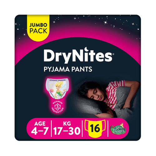 Huggies Drynites Pyjama Pants 17-30 Kg Girls 16Pcs