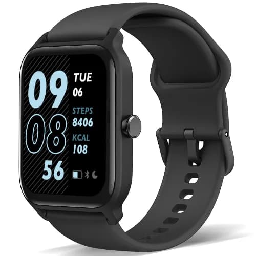 Ip68 Fintness Tracker Smart Watch With Hands Free Support,1.8 Ips Display Black