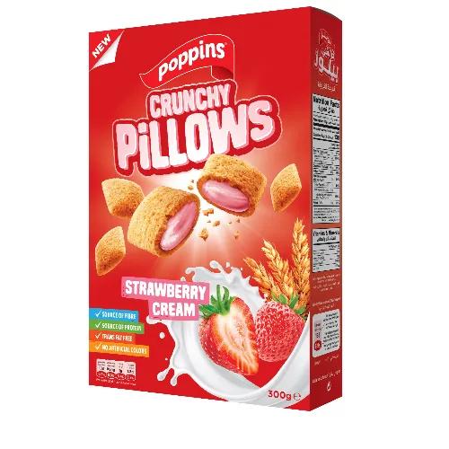 Poppins Crunchy Pillows Strawberry Cream 300G