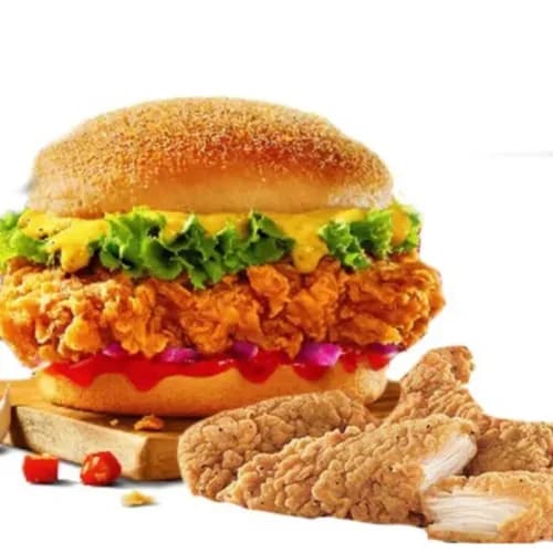 Chicken Burger With Strips
