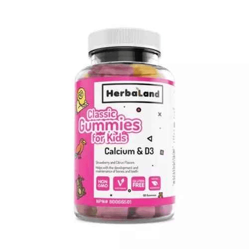 Herbaland Classic Gummies For Kids Calcium & D3