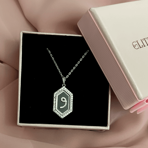 Sterling Silver Hexagon Necklace و