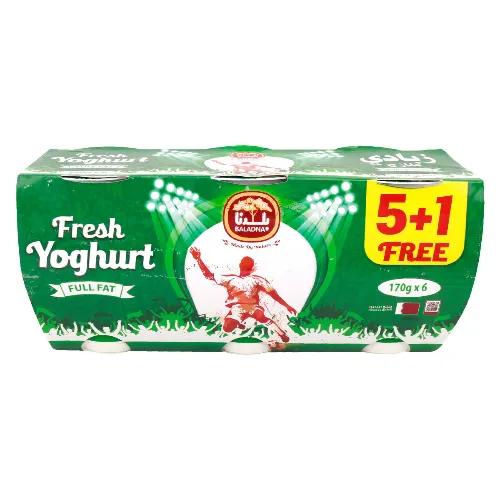 Baladna Fresh Full Fat Yogurt 6 X 170 Gr