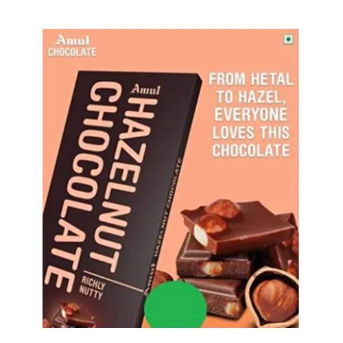 Amul Milk Chocolate Slab With Hazelnuts - Vegetarian 150 Gr