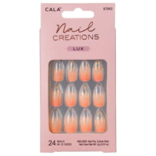 Cala Nail Creations Lux Stilleto Clear Tip Nails - 24 Pcs