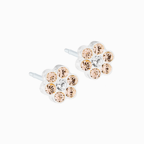 Blomdahl Daisy Earring (Rose/Crystal)