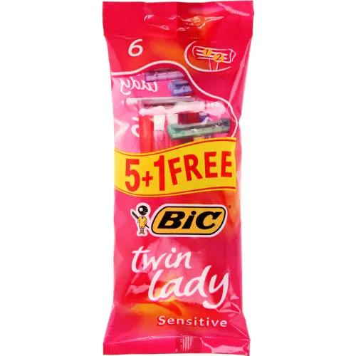 Bic Twin Lady Razors Sensitive 6 Per Pack