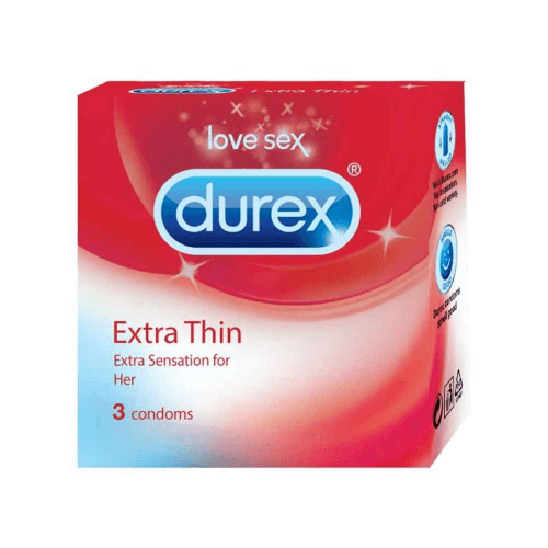 Durex Extra Thin CONDOMS  3'S Original