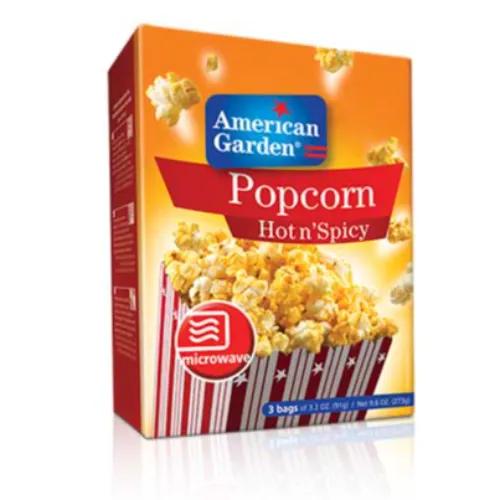 American Garden Microwave Popcorn Hot N' Spicy (3 Sachets) 273 Gr