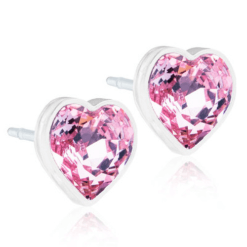 Blomdahl Heart Earring (Light Rose)