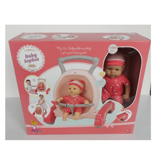 Baby Sophia 2 In 1 Walker & Pram With Doll - 922124