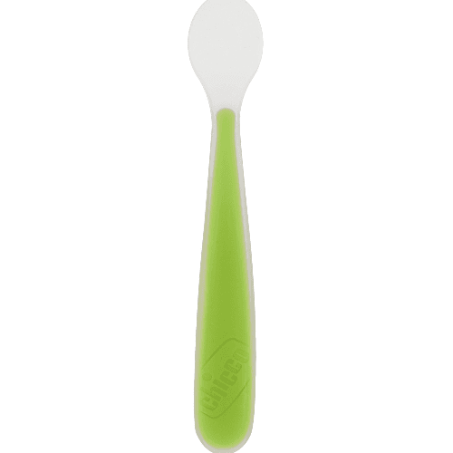 CHICCO SOFT SILICONE SPOON 6M+ -GREEN