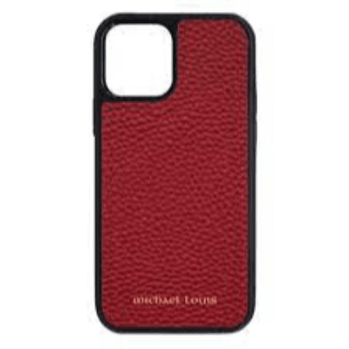 Michael Louis Pebbled Leather Case Iphone 14 - Red