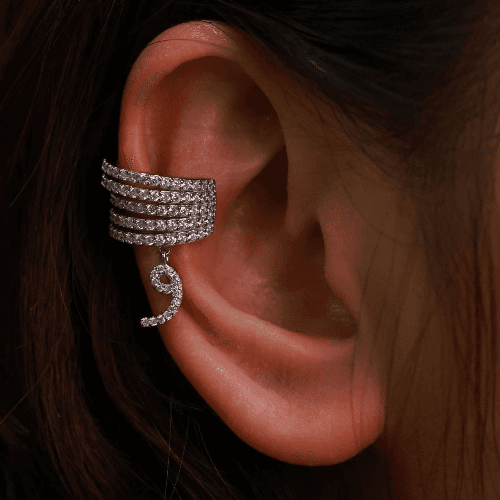 Sterling Ear cuff Letter و (one piece/ right ear)