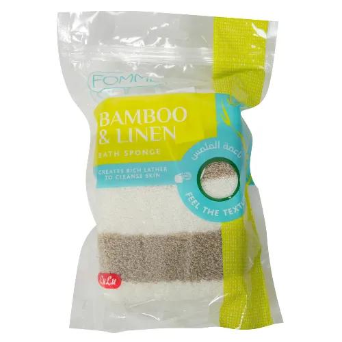 Fomme Bamboo & Linen Bath Sponge 1pc