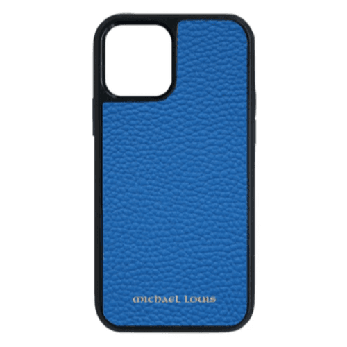 Michael Louis Pebbled Leather Case Iphone 13 Pro Max - Blue