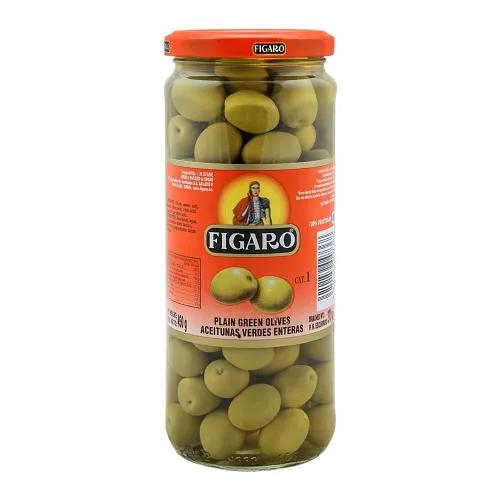 Figaro Plain Whole Green Olives 450G