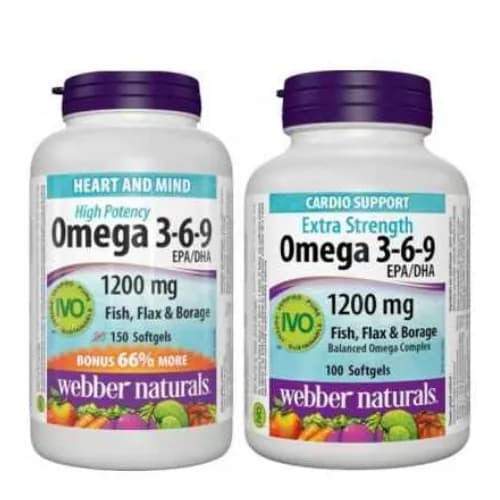 Webber Naturals Omega 3-6-9 1200mg 90's