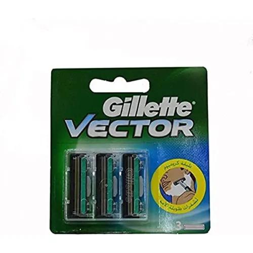 Gillette Vector Razor Blades Only 3 Per Pack