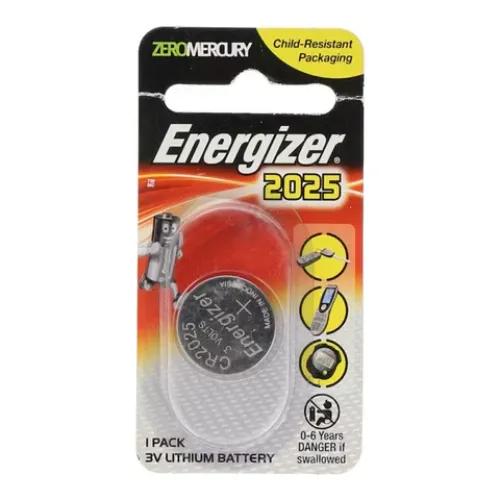 Energizer 2025 3V Lithium Battery Mercury Free 1 Piece