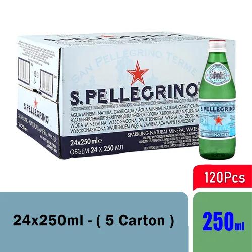 San Pellegrino Carbonated Natural Mineral Water 24X250Ml, 5 Carton